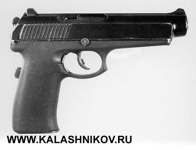 Прототип пистолетов СР-1 и СПС — 9-мм пистолет «Грач» 6П35 конструкции П. И. Сердюкова под патрон 9×21