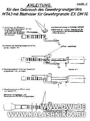 инструкция бундесвера по использованию американского винтовочного гранатомёта М7А3. DWJ. Журнал Калашников