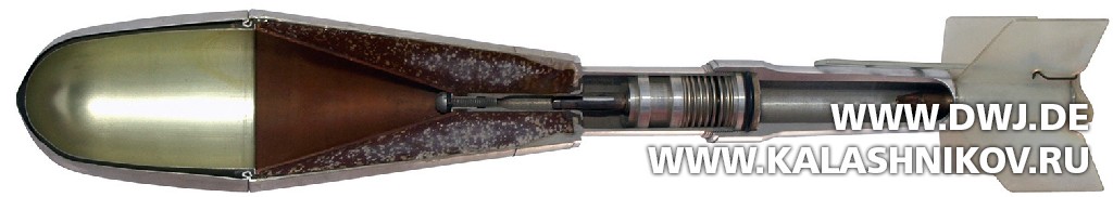 Разрезная модель винтовочной гранаты HISPANO. DWJ. Журнал Калашников
