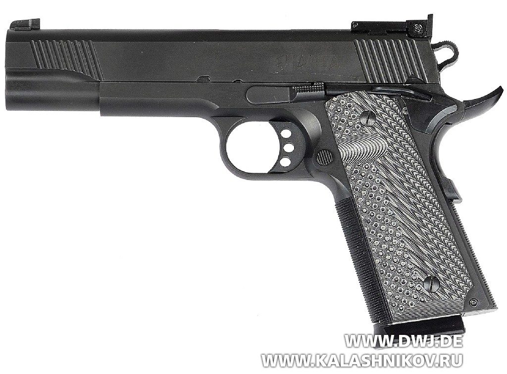 Пистолет STI Europe Black Major. Вид слева