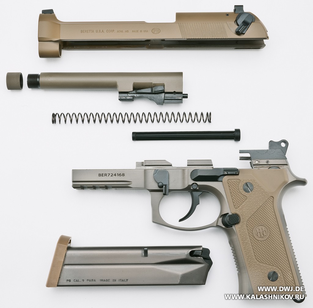 Beretta M9А3, разборка
