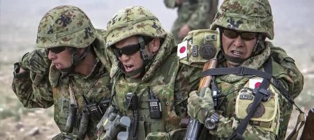 солдаты армии Японии